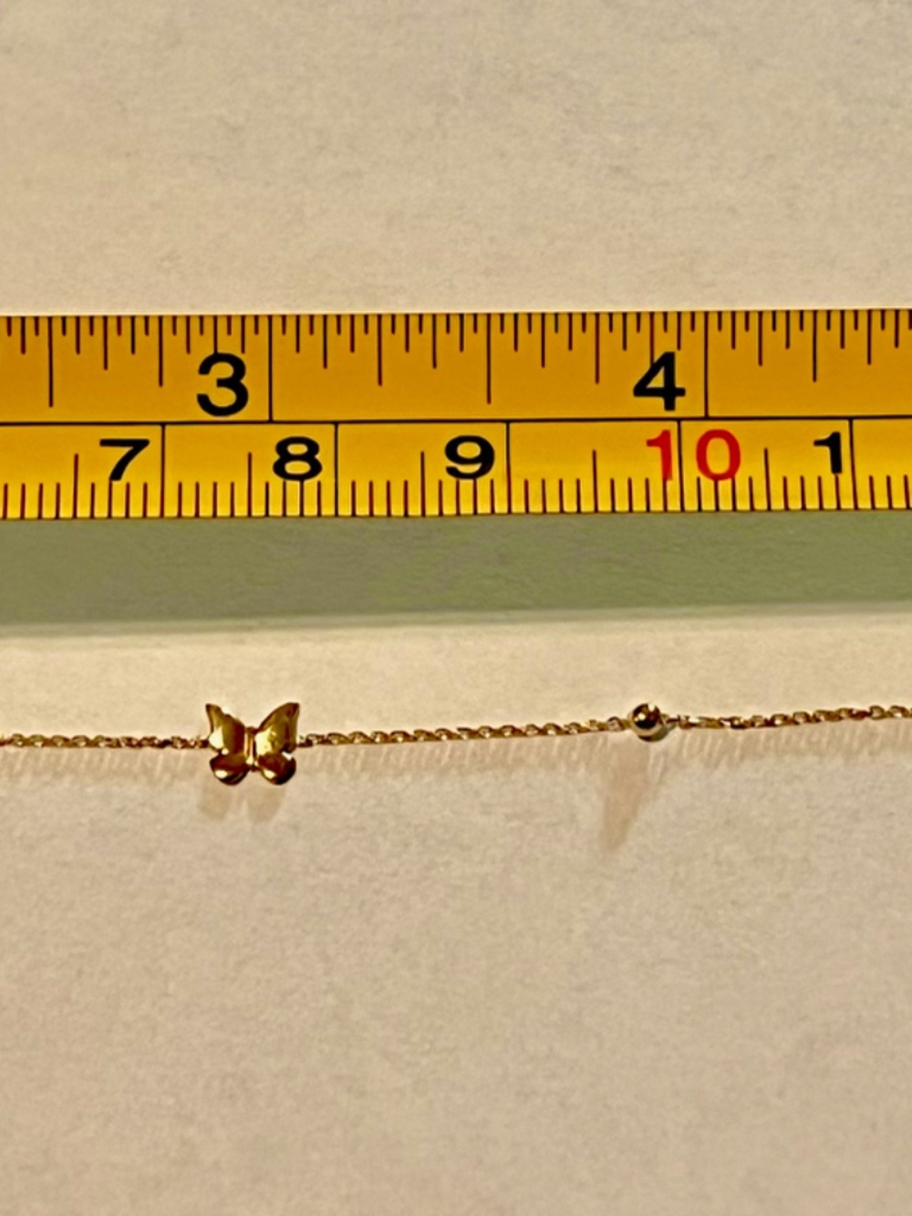 14k Gold Mini Butterfly Bracelet - Picture 3 of 4